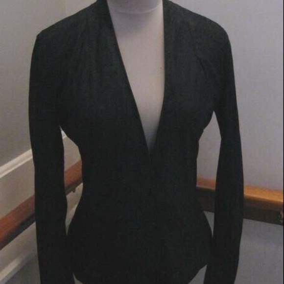 MUUBAA ANGERS BLACK LEATHER SUEDED BLAZER JACKET 4 - Picture 3 of 9